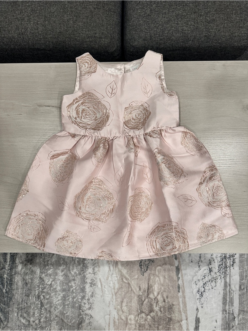 The Children's Place Pink Rose Metallic Jacquard Dress